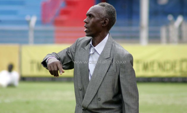 Western Stima coach Henry Omino gestures during a past match/PHOTO-Raymond Makhaya