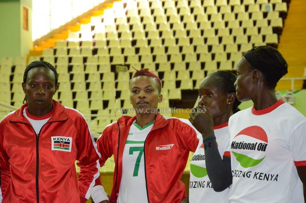 Malkia Strikers team at training at Safaricom Kasarani Stadium.PHOTO/Timothy Olobulu