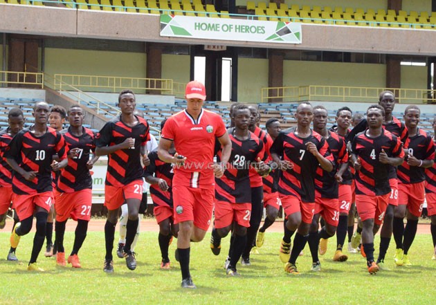 Kenya football under-20 team during training.PHOTO/Timothy Olobulu