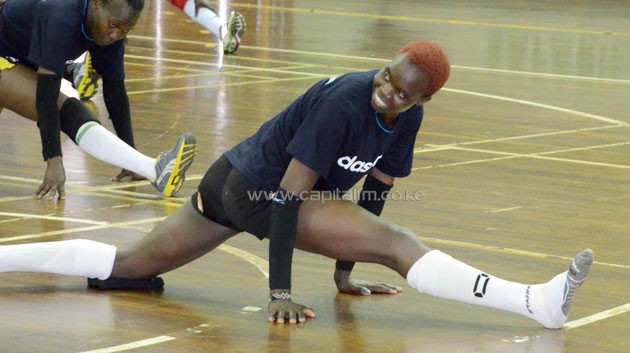 Finland based attacker Mercy Moin in training.PHOTO/Timothu Olobulu