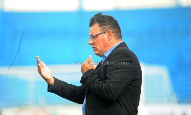 AFC Leopards head coach Ivan Minnaert in a past SPL match.