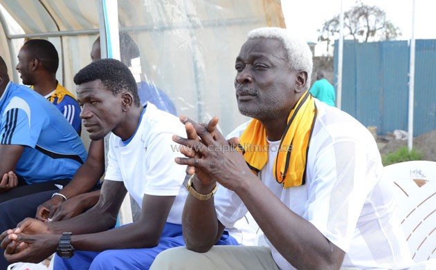 City Stars head coach John 'Bobby' Ogola (right) with assistant coach Dennis 'Wise' Okoth (left).PHOTO/Timothy Olobulu.