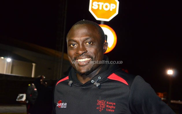Vice captain Collins Injera when the team arrived at the Jomo Kenyatta International airport on Monday. PHOTO/Timothy Olobulu.