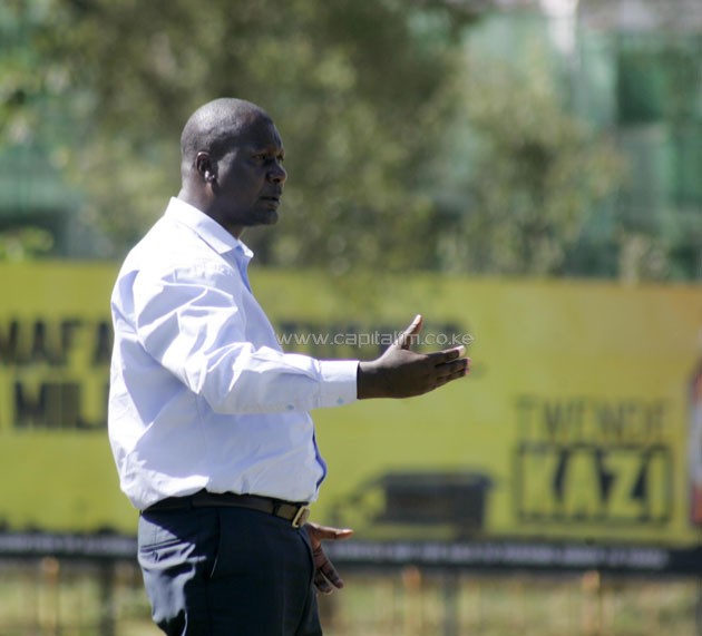 Ulinzi Stars head coach Robert Matano is happy with the team's performance in the first leg so far.PHOTO/Raymond Makhaya.