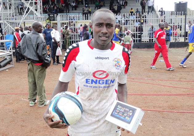 Ulinzi Stars striker Stephen Waruru is set to return for the SportPesa Premier League second leg.PHOTO/Timothy Olobulu.