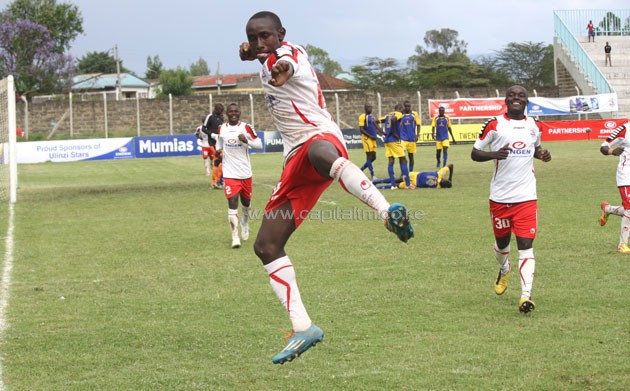 Ulinzi Stars striker Stephen Waruru will have to fight his way back to Robert Matano's starting squard.PHOTO/Tiomothy Olobulu.