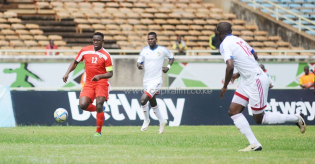 Harambee Stars skipper Victor Wanyama in action against the Congo Brazzaville team in their 2017 AFCON qualifier played at Safaricom Kasarani Stadium on Sunday, 5th June 2016.PHOTO/Raymond Makhaya.