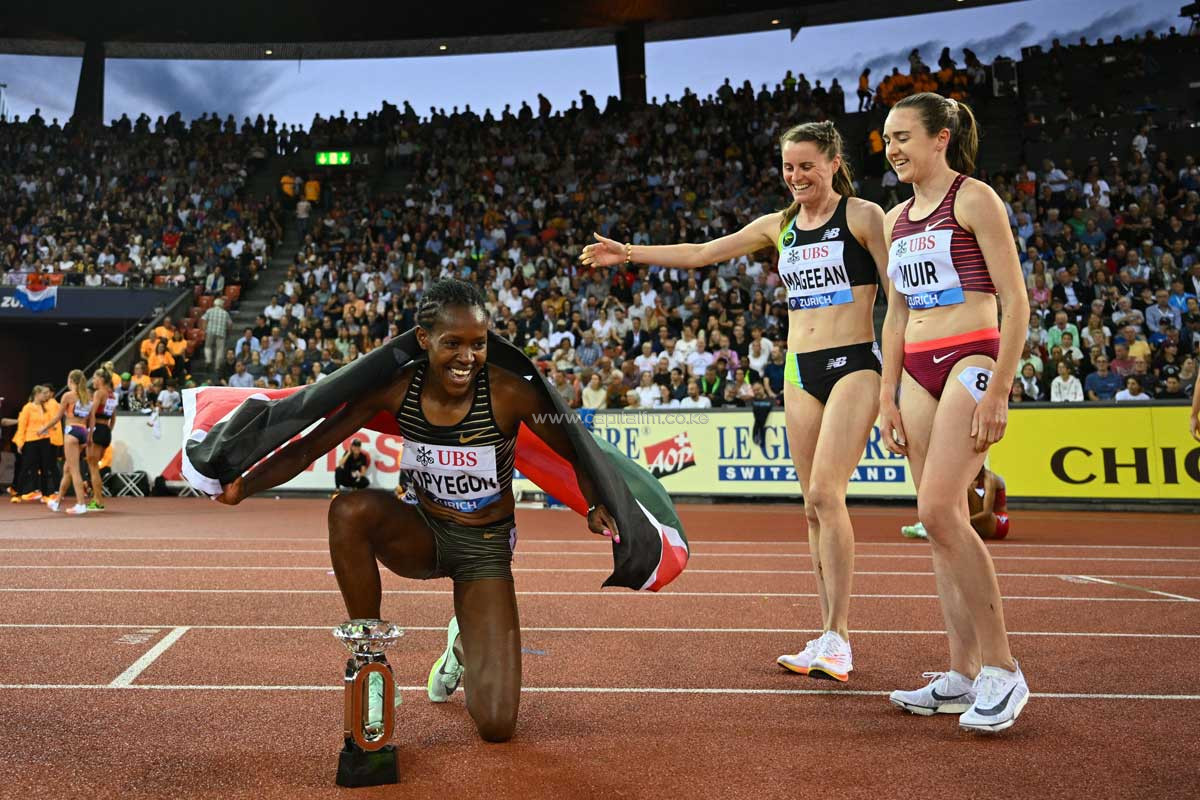 Faith Kipyegon ‘surprised’ by easy race to clinch third Diamond League title