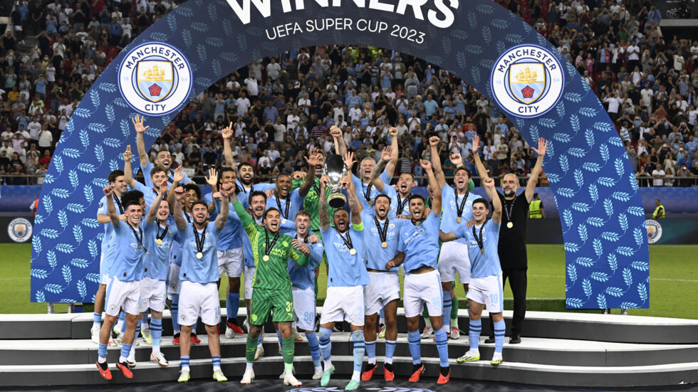 Guardiola eyes full house of Man City trophies after Super Cup success