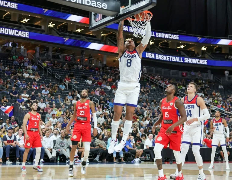 Young US NBA stars rout Puerto Rico in World Cup tuneup