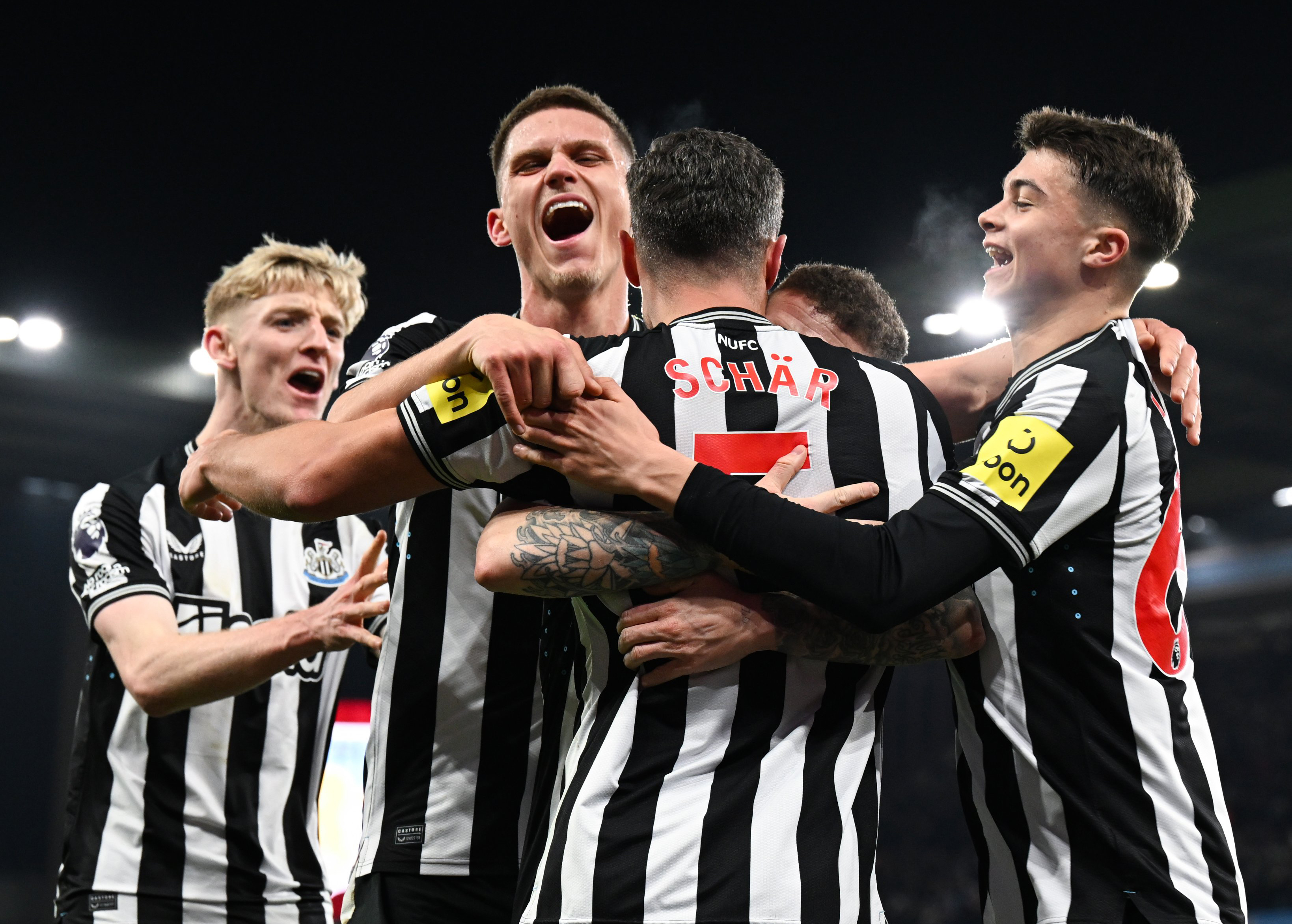 Schar brace inspires Newcastle over Aston Villa