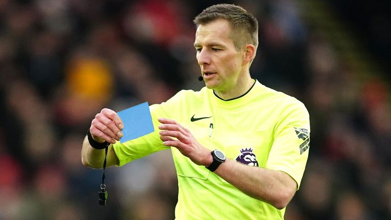 Blue cards for sin-binned players to be trialled by football’s lawmakers IFAB