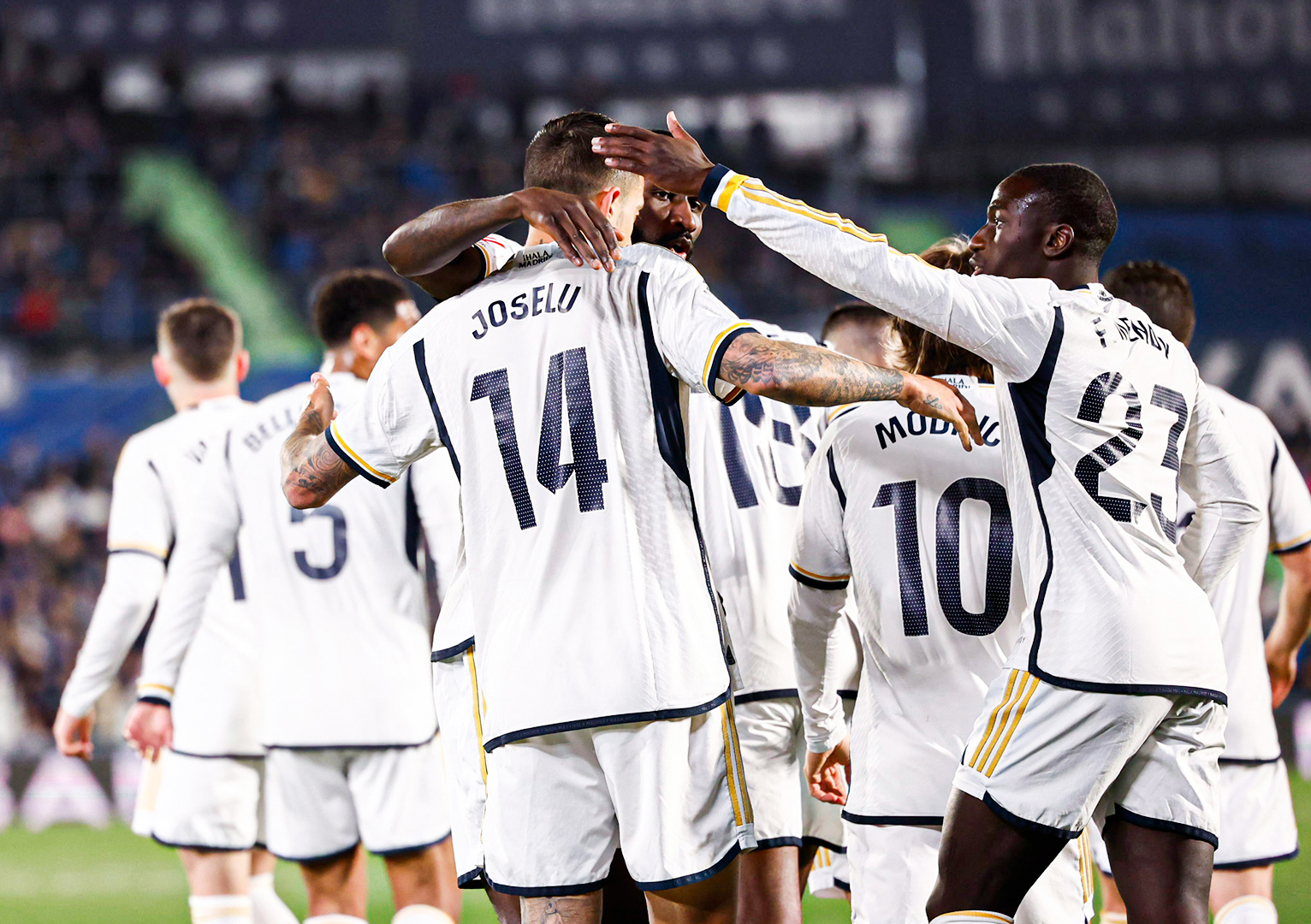 Joselu scores double as Real Madrid storm back top of the log