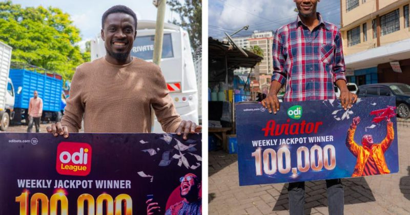 Two winners of Odibets aviator and Odileague scoop Sh100,000 jackpot each
