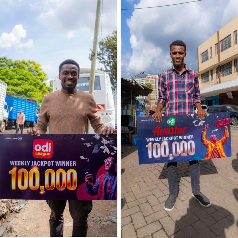 Two winners of Odibets aviator and Odileague scoop Sh100,000 jackpot each