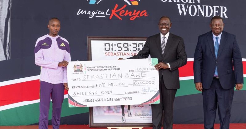 More Millions Flow As President Ruto Rewards History-Making Sawe KSh 8mn