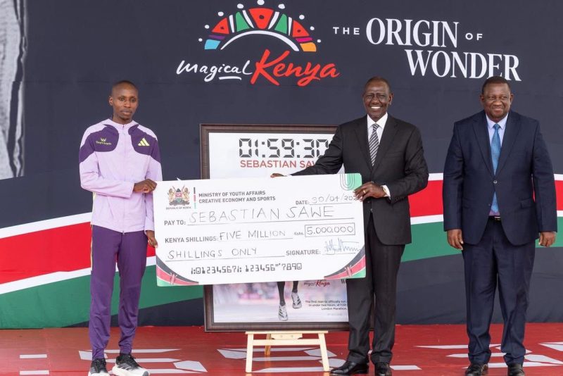 More Millions Flow As President Ruto Rewards History-Making Sawe KSh 8mn